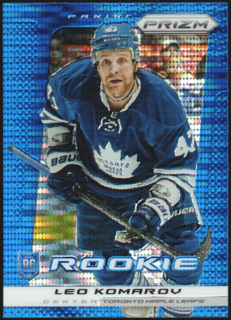 2013-14 Panini Prizm Prizms Blue Pulsar #288 Leo Komarov RC (image for) 2013-14 Panini Prizm Prizms Blue Pulsar #288 Leo Komarov RC