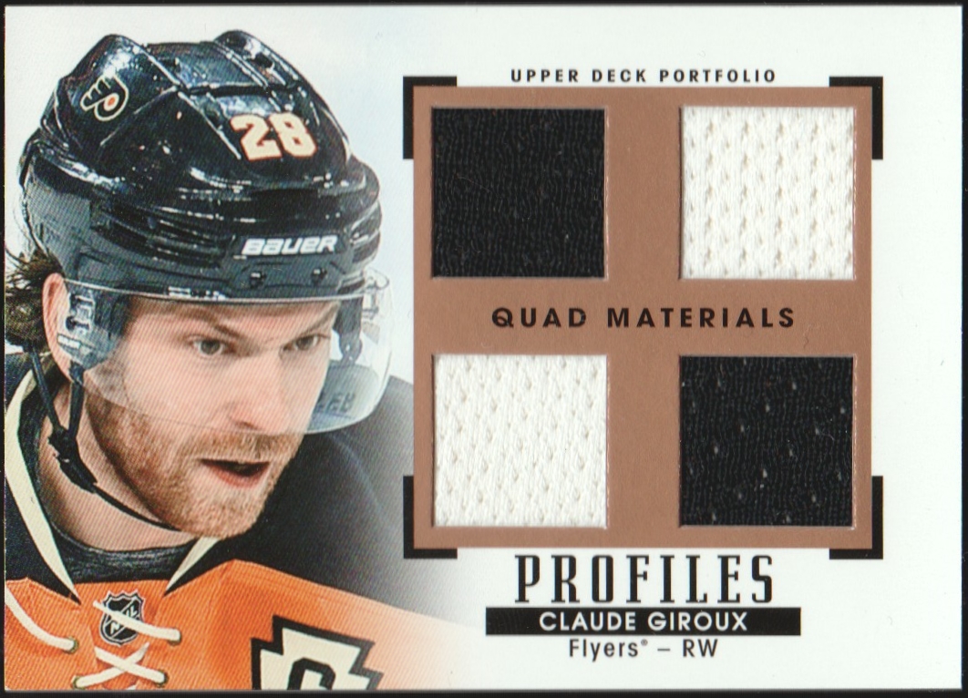 (image for) 2015-16 UD Portfolio Profiles Material Quad #PM4CG Claude Giroux