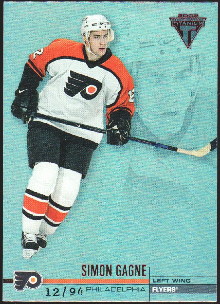 2001-02 Titanium Hobby Red #104 Simon Gagne 12/94 (image for) 2001-02 Titanium Hobby Red #104 Simon Gagne 12/94