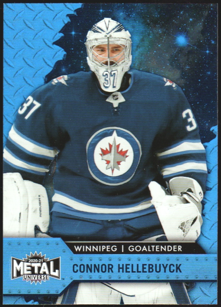(image for) 2020-21 Metal Universe Blue Spectrum #37 Connor Hellebuyck