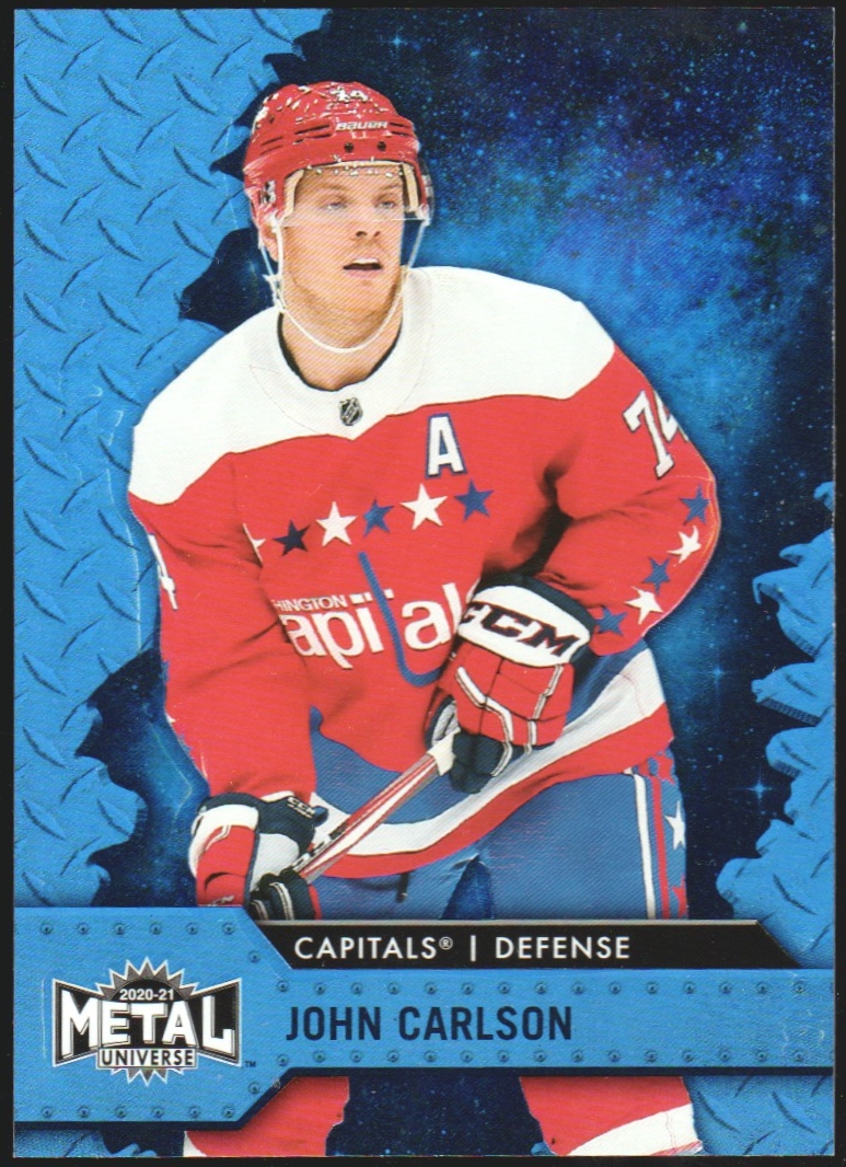 (image for) 2020-21 Metal Universe Blue Spectrum #74 John Carlson