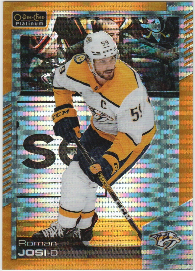 2020-21 O-Pee-Chee Platinum Seismic Gold #130 Roman Josi 3/50 (image for) 2020-21 O-Pee-Chee Platinum Seismic Gold #130 Roman Josi 3/50