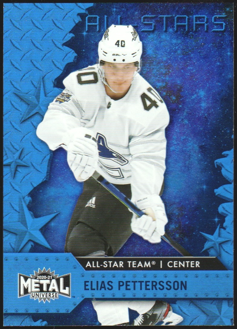 (image for) 2020-21 Metal Universe Blue Spectrum #167 Elias Pettersson