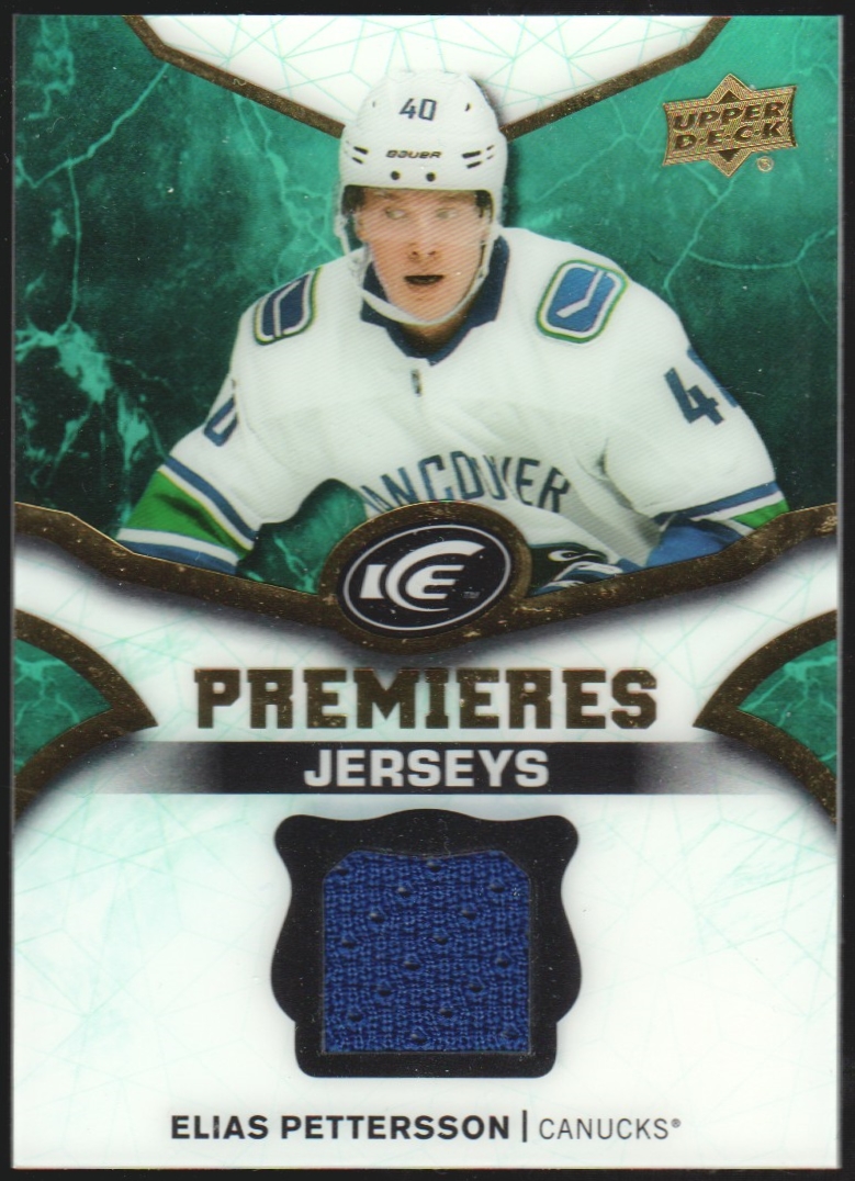 (image for) 2018-19 Upper Deck Ice Premieres Jerseys #IPJEP Elias Pettersson
