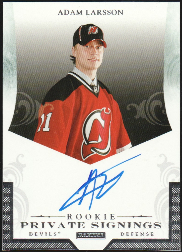 2011-12 Panini Private Signings #RAL Adam Larsson AUTO (image for) 2011-12 Panini Private Signings #RAL Adam Larsson AUTO