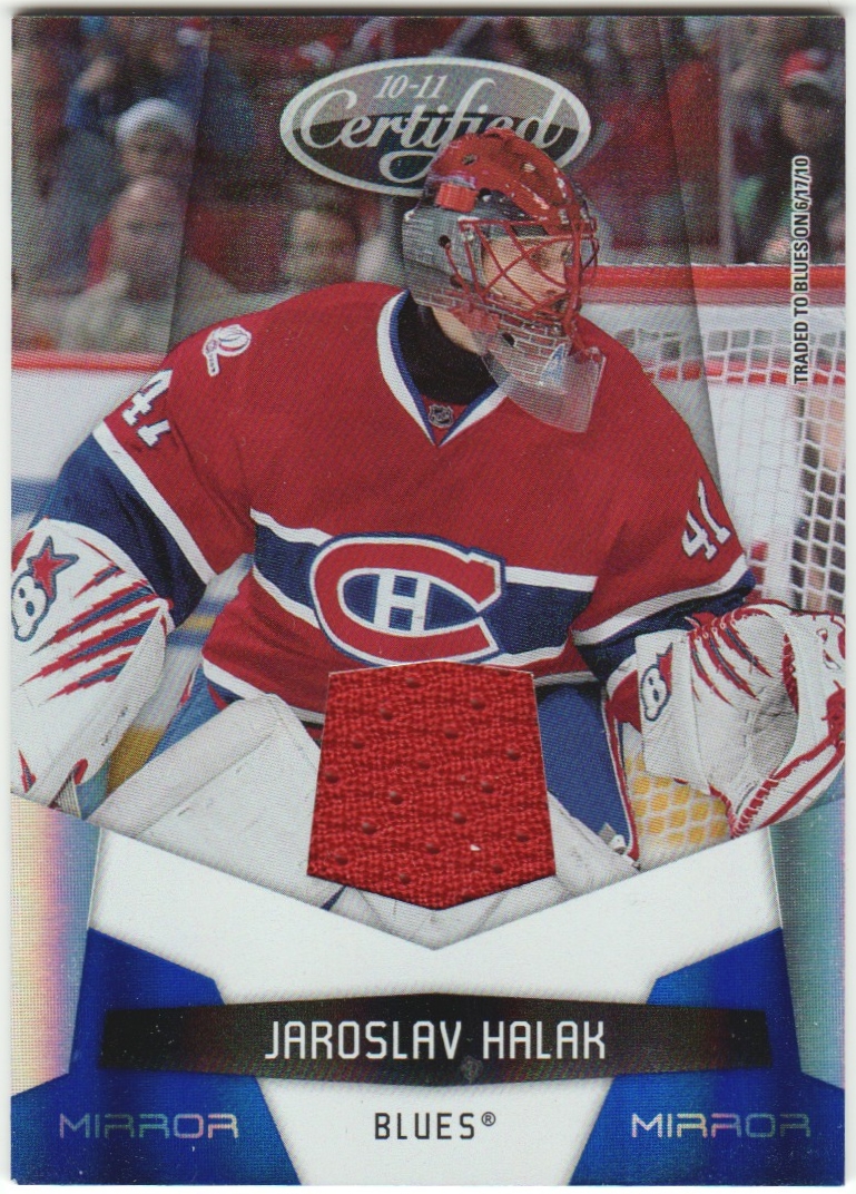 2010-11 Certified Mirror Blue Materials #129 Jaroslav Halak (image for) 2010-11 Certified Mirror Blue Materials #129 Jaroslav Halak