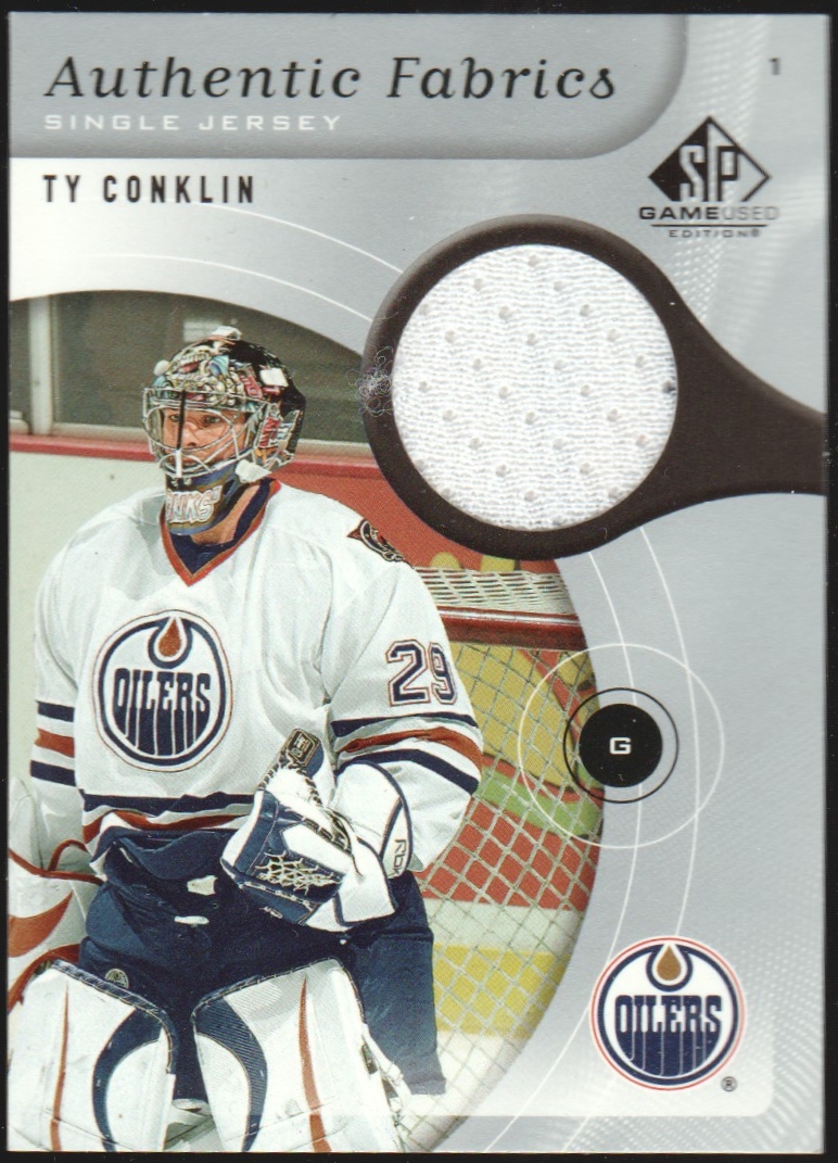 2005-06 SP Game Used Authentic Fabrics #AFTC Ty Conklin (image for) 2005-06 SP Game Used Authentic Fabrics #AFTC Ty Conklin