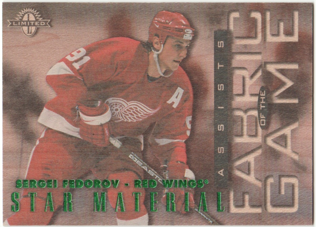 1997-98 Donruss Limited Fabric of the Game #6 Sergei Fedorov (image for) 1997-98 Donruss Limited Fabric of the Game #6 Sergei Fedorov