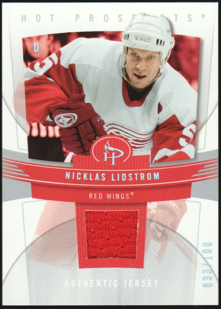 (image for) 2006-07 Hot Prospects Red Hot #38 Nicklas Lidstrom JERSEY 33/100