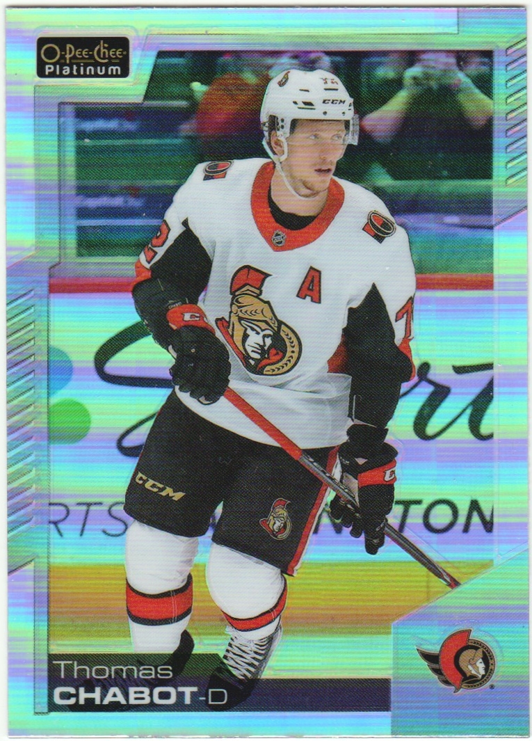 2020-21 O-Pee-Chee Platinum Rainbow #74 Thomas Chabot (image for) 2020-21 O-Pee-Chee Platinum Rainbow #74 Thomas Chabot