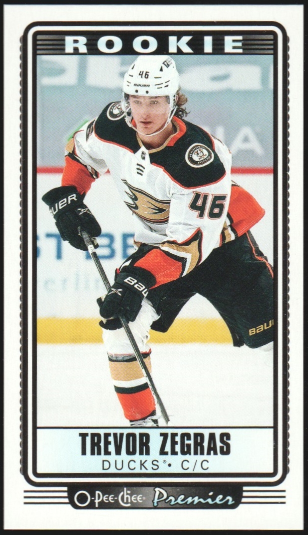 2021-22 O-Pee-Chee OPC Premier Tallboys #P40 Trevor Zegras SP RC (image for) 2021-22 O-Pee-Chee OPC Premier Tallboys #P40 Trevor Zegras SP RC