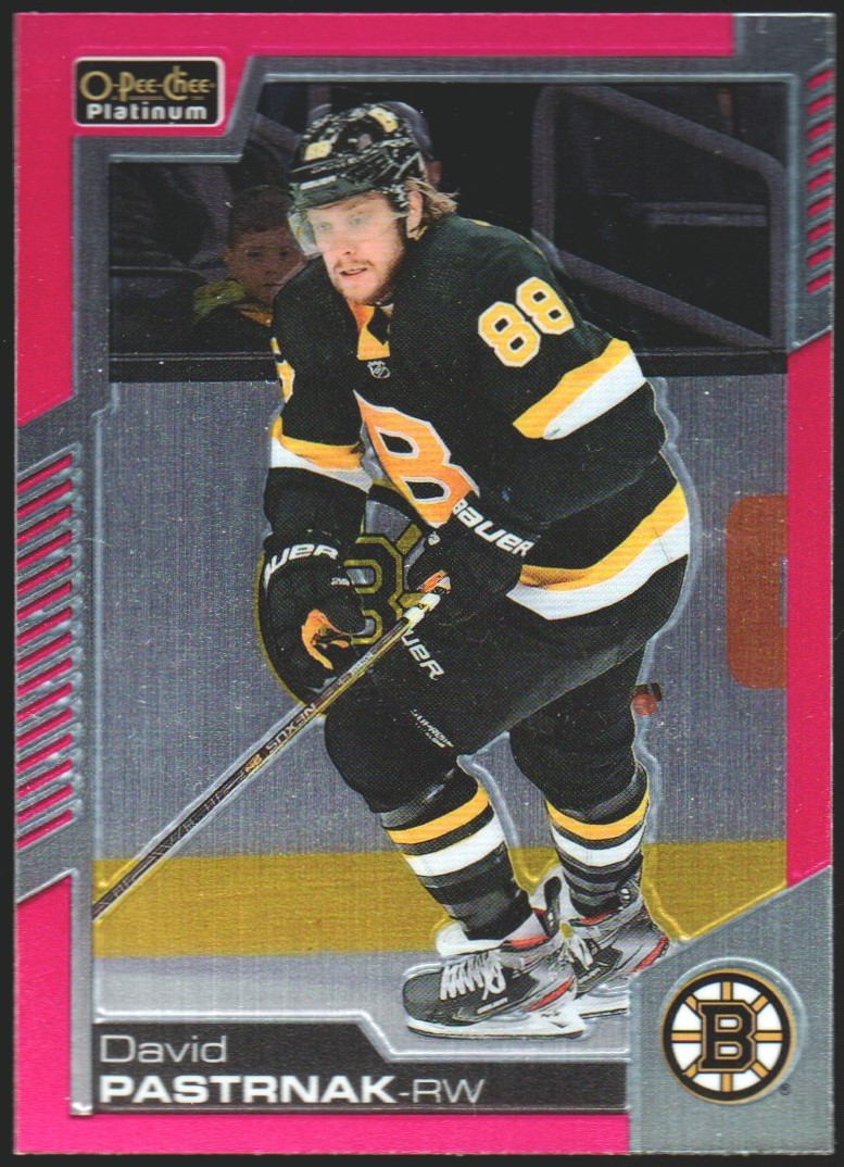 2020-21 O-Pee-Chee Platinum Matte Pink #7 David Pastrnak (image for) 2020-21 O-Pee-Chee Platinum Matte Pink #7 David Pastrnak