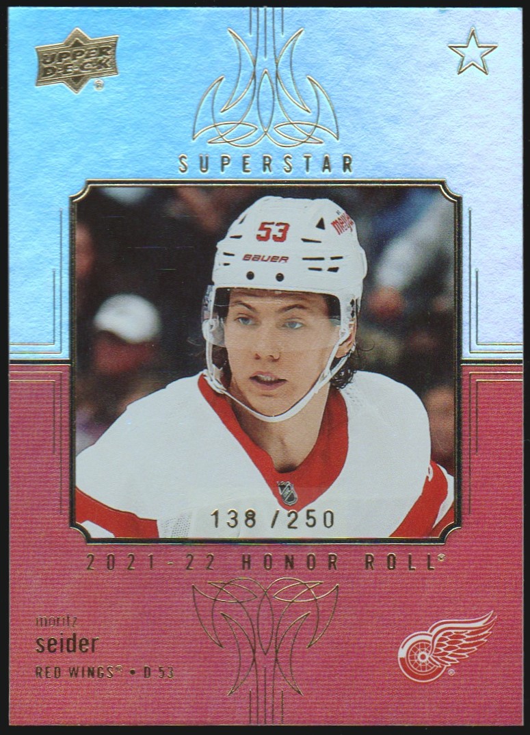 2021-22 Upper Deck Honor Roll Rainbow #HR51 Moritz Seider RC (image for) 2021-22 Upper Deck Honor Roll Rainbow #HR51 Moritz Seider RC