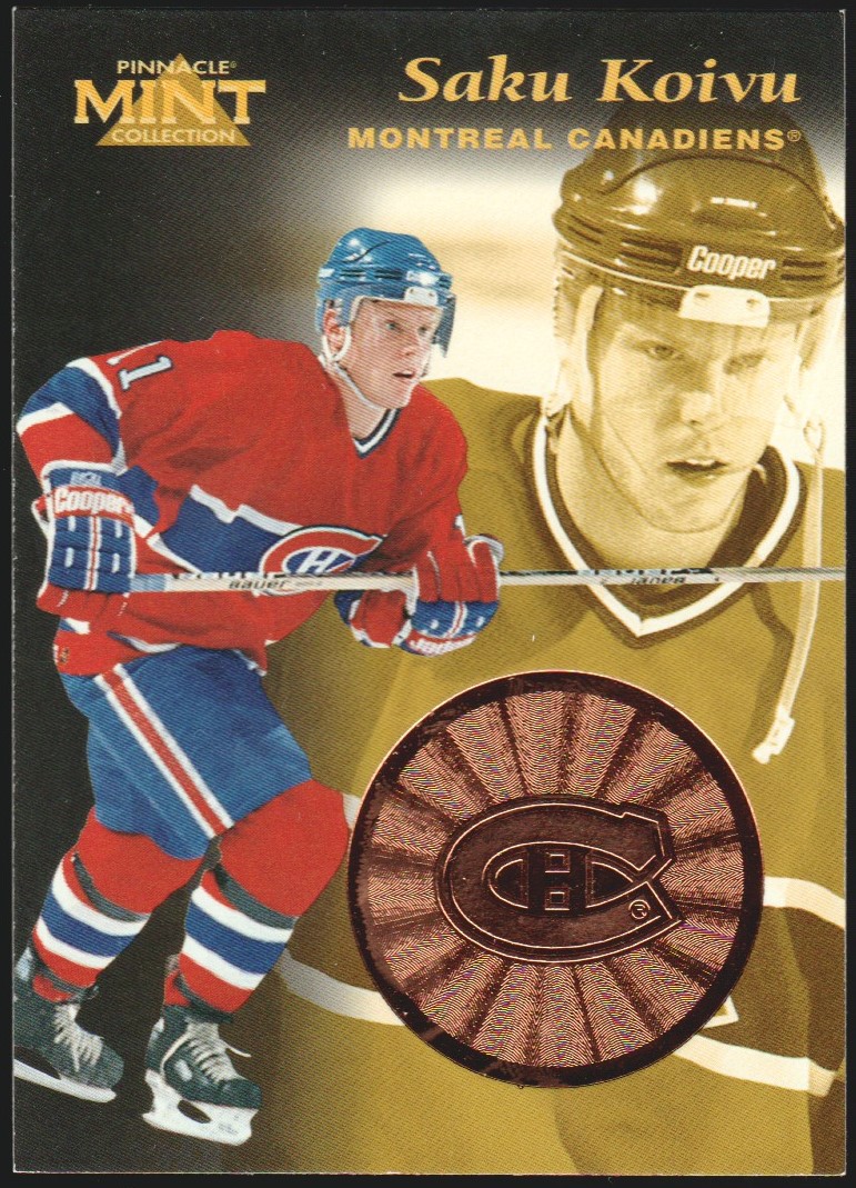 1996-97 Pinnacle Mint Bronze #9 Saku Koivu (image for) 1996-97 Pinnacle Mint Bronze #9 Saku Koivu