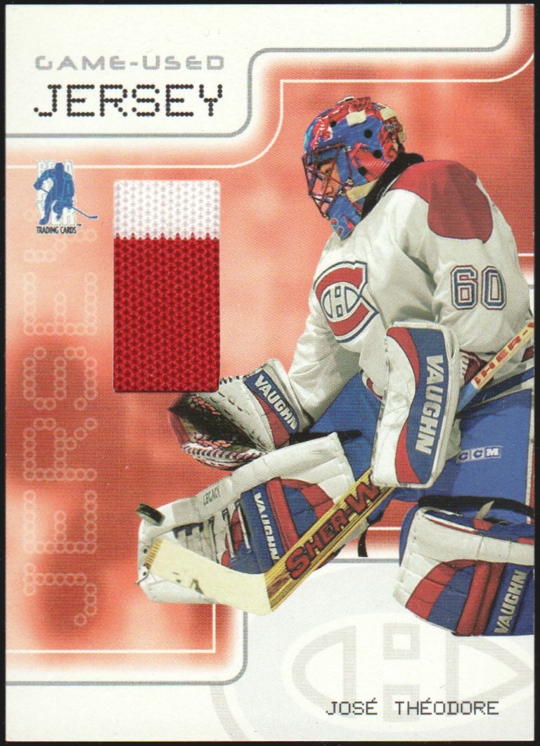 2003-04 BAP Memorabilia Jerseys #GJ41 Jose Theodore (image for) 2003-04 BAP Memorabilia Jerseys #GJ41 Jose Theodore