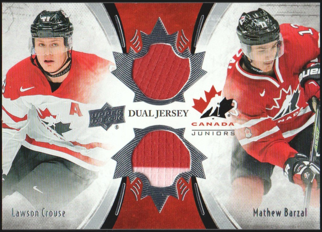 (image for) 2016-17 Team Canada Juniors Material Duos #TCD-CB Crouse/Barzal