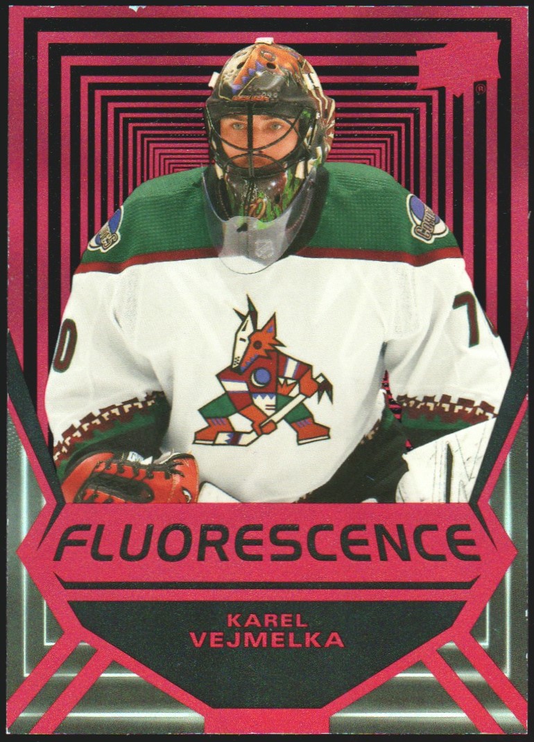 2021-22 Upper Deck Fluorescence Red #FL8 Karel Vejmelka RC (image for) 2021-22 Upper Deck Fluorescence Red #FL8 Karel Vejmelka RC