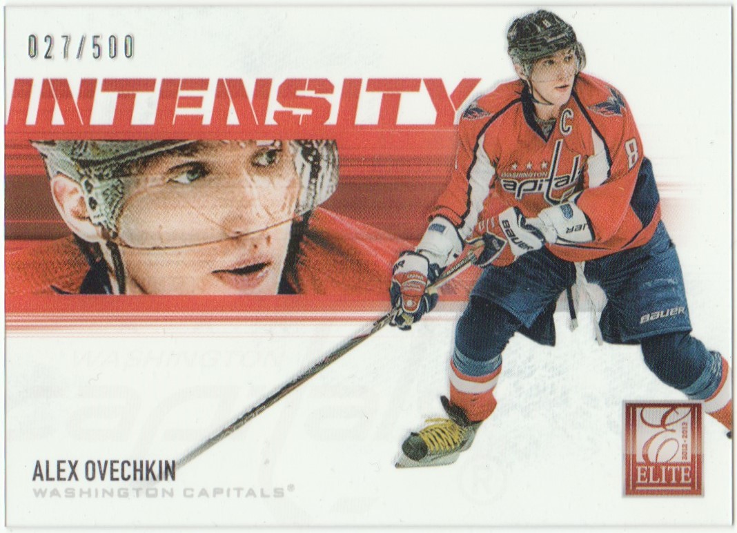 2012-13 Elite Intensity #16 Alex Ovechkin 027/500 (image for) 2012-13 Elite Intensity #16 Alex Ovechkin 027/500