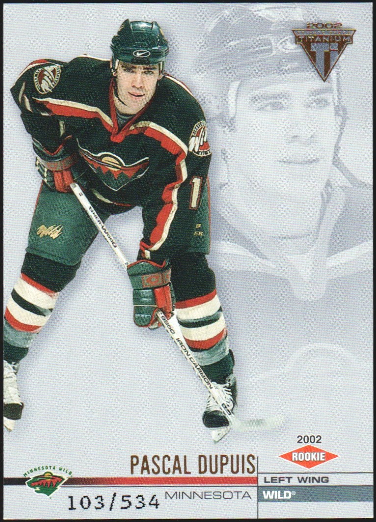 2001-02 Titanium Retail #164 Pascal Dupuis RC 103/534 (image for) 2001-02 Titanium Retail #164 Pascal Dupuis RC 103/534