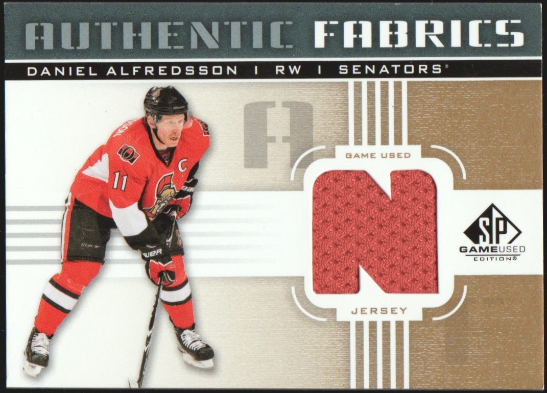 2011-12 SP Game Used Authentic Fabrics Gold #AFDA2 D. Alfredsson (image for) 2011-12 SP Game Used Authentic Fabrics Gold #AFDA2 D. Alfredsson
