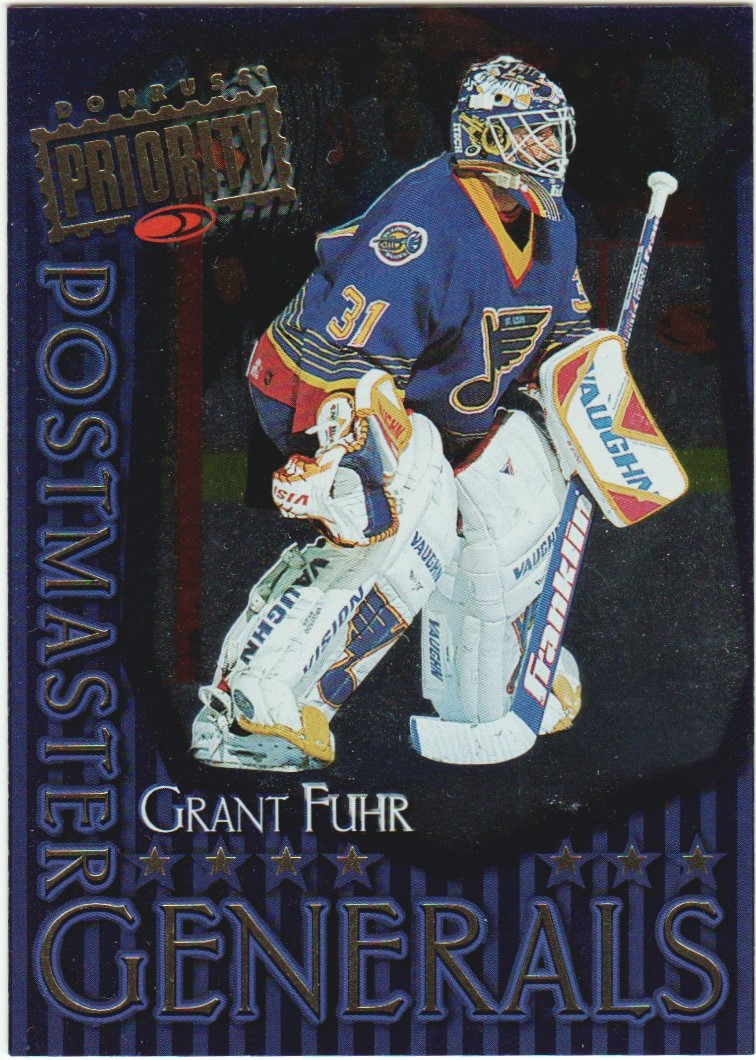 1997-98 Donruss Priority Postmaster Generals #19 Grant Fuhr (image for) 1997-98 Donruss Priority Postmaster Generals #19 Grant Fuhr