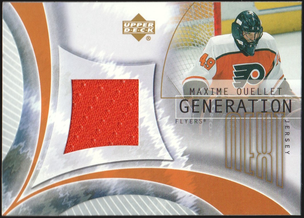 2001-02 Upper Deck Generation Jerseys #GNMO Maxime Ouellet (image for) 2001-02 Upper Deck Generation Jerseys #GNMO Maxime Ouellet