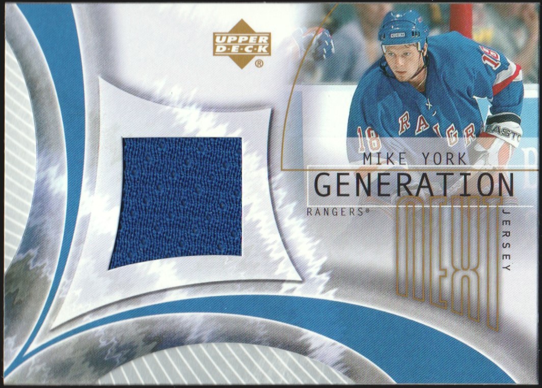 2001-02 Upper Deck Generation Jerseys #GNMY Mike York (image for) 2001-02 Upper Deck Generation Jerseys #GNMY Mike York