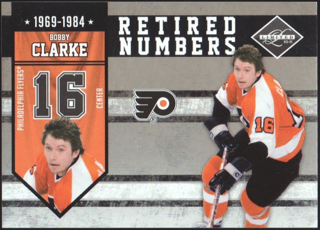 2010-11 Limited Retired Numbers #8 Bobby Clarke 125/199 (image for) 2010-11 Limited Retired Numbers #8 Bobby Clarke 125/199