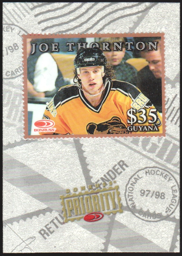 1997-98 Donruss Priority Stamps Bronze #16 Joe Thornton (image for) 1997-98 Donruss Priority Stamps Bronze #16 Joe Thornton