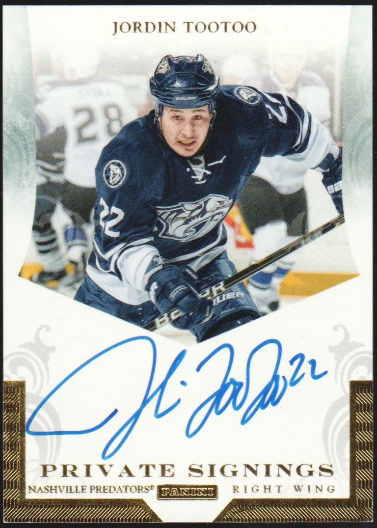 (image for) 2011-12 Panini Private Signings #TOO Jordin Tootoo