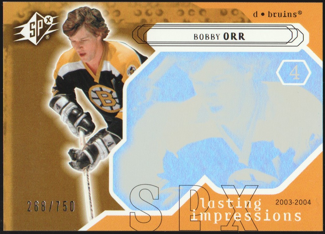 2003-04 SPx #103 Bobby Orr Lasting Impressions 268/750 (image for) 2003-04 SPx #103 Bobby Orr Lasting Impressions 268/750