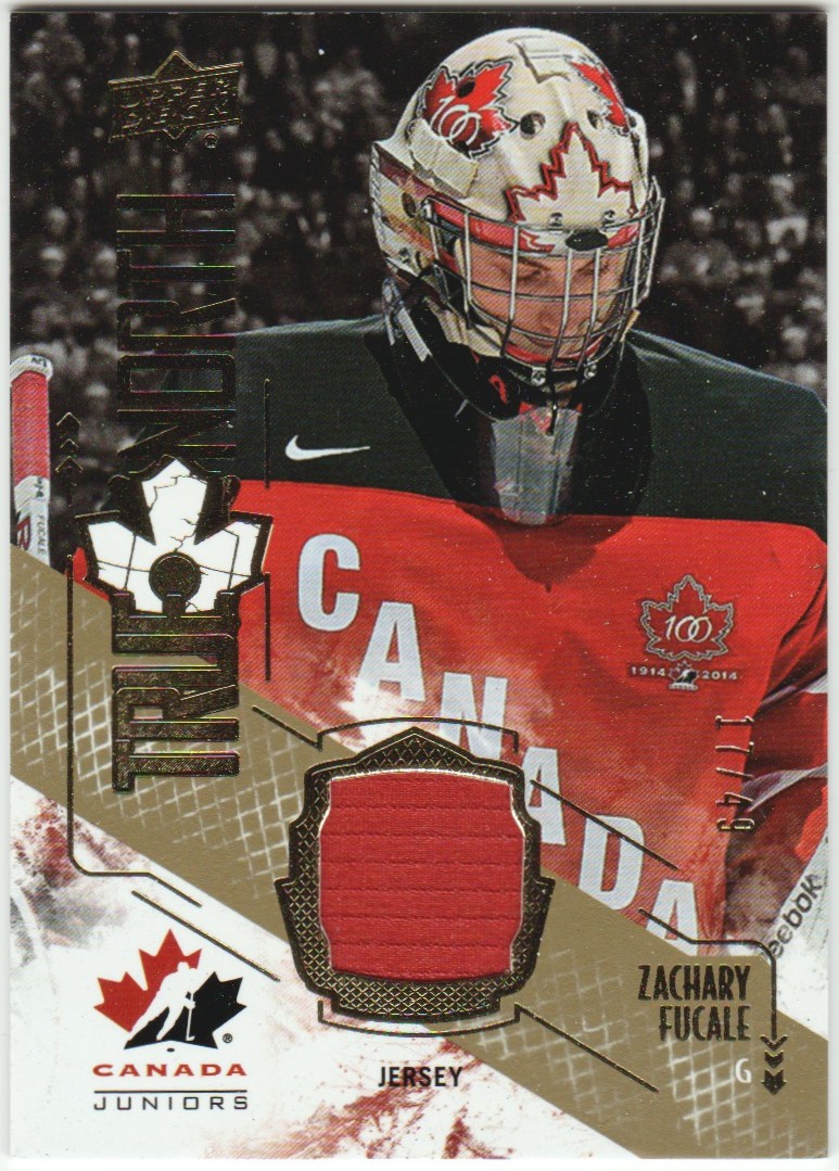 (image for) 2015-16 UD Team Canada Juniors True North Gold #TNZF Zach Fucale