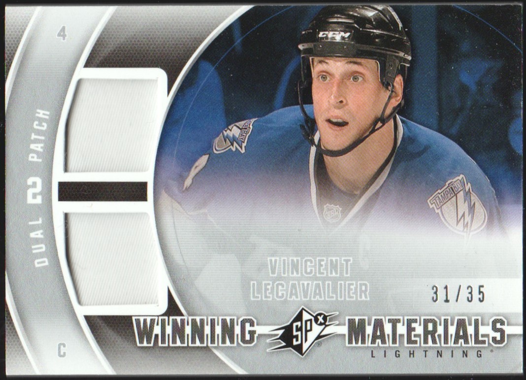 2011-12 SPx Winning Materials Patches #WMVL Vincent Lecavalier (image for) 2011-12 SPx Winning Materials Patches #WMVL Vincent Lecavalier