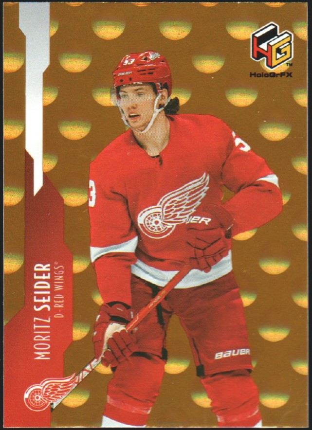 2021-22 Upper Deck HoloGrFx Rookies Gold #HG13 Moritz Seider (image for) 2021-22 Upper Deck HoloGrFx Rookies Gold #HG13 Moritz Seider