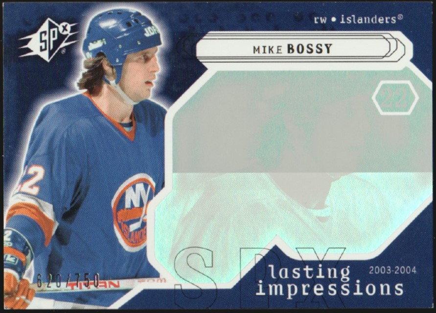 2003-04 SPx #112 Mike Bossy Lasting Impressions 620/750 (image for) 2003-04 SPx #112 Mike Bossy Lasting Impressions 620/750