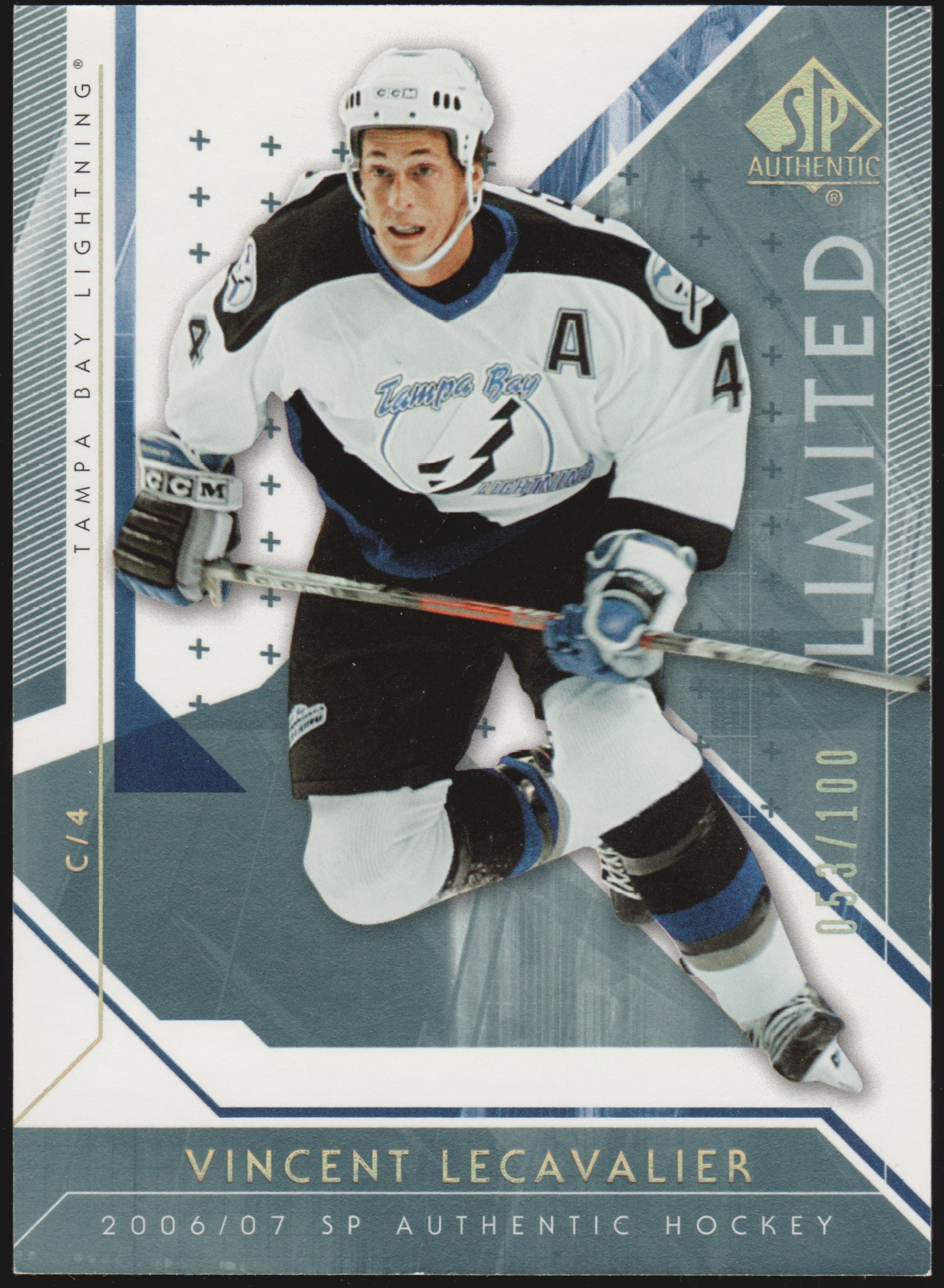 (image for) 2006-07 SP Authentic Limited #10 Vincent Lecavalier 53/100