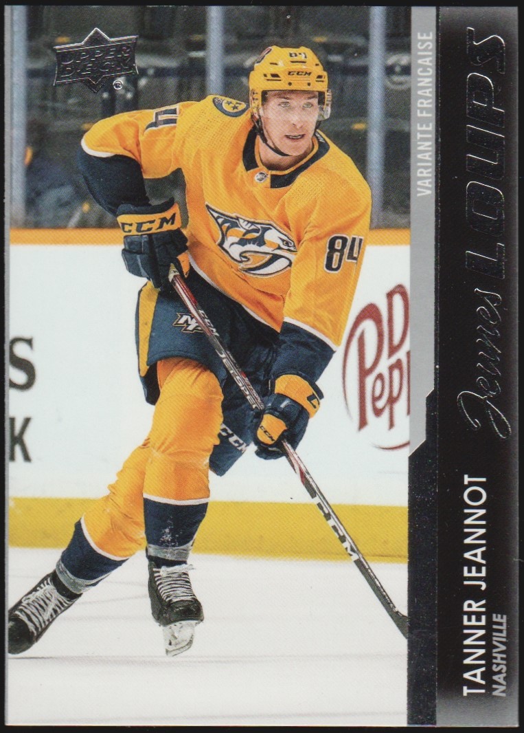 2021-22 Upper Deck French #222 Tanner Jeannot YG (image for) 2021-22 Upper Deck French #222 Tanner Jeannot YG