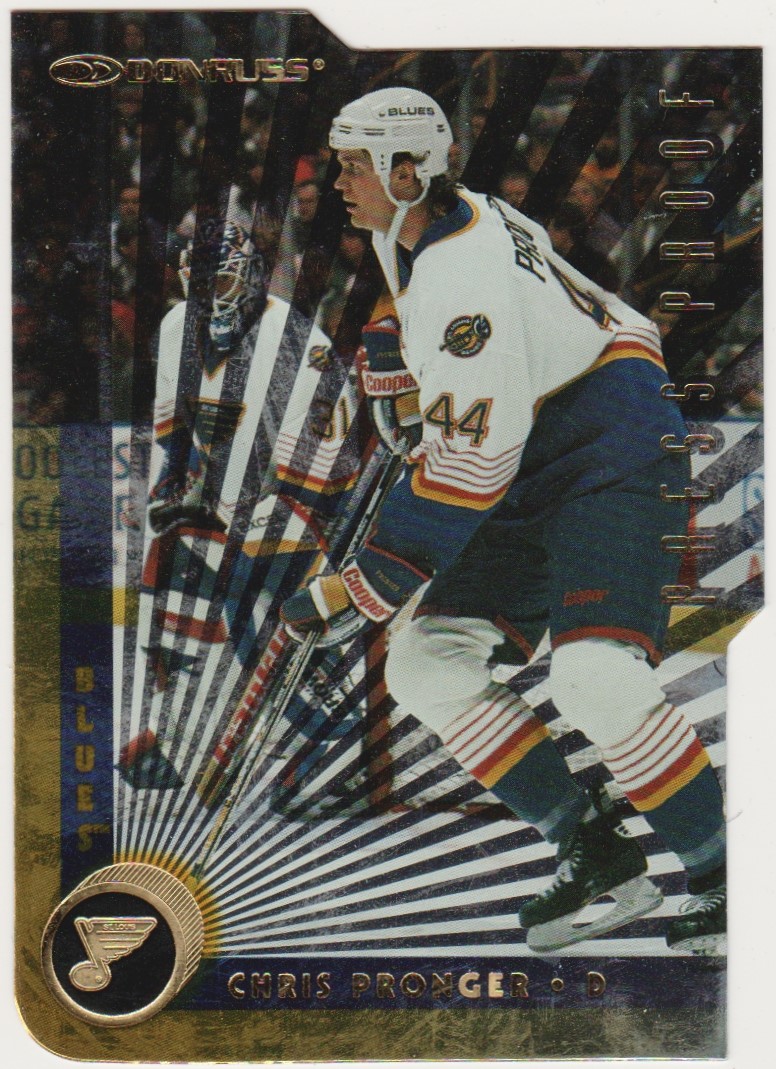 1997-98 Donruss Press Proofs Gold #100 Chris Pronger /500 (image for) 1997-98 Donruss Press Proofs Gold #100 Chris Pronger /500