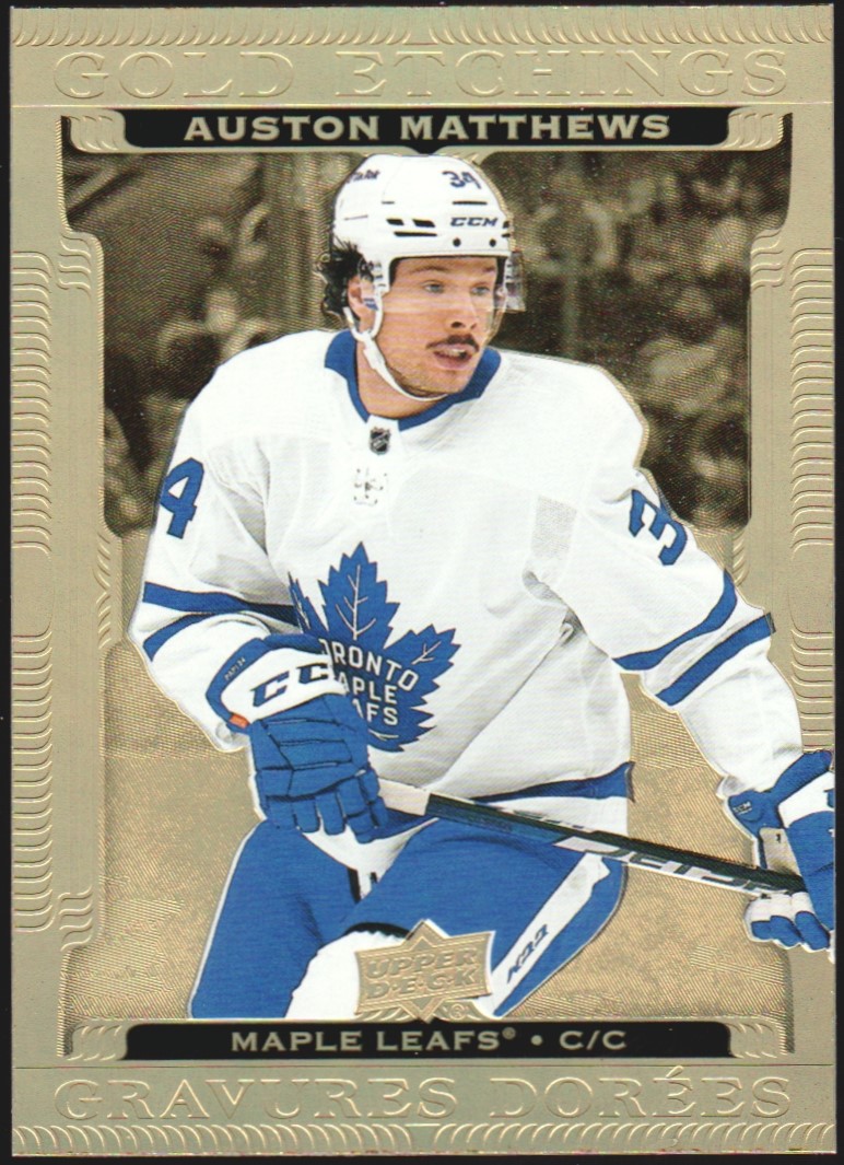 (image for) 2022-23 Upper Deck Tim Hortons Gold Etchings #G7 Auston Matthews
