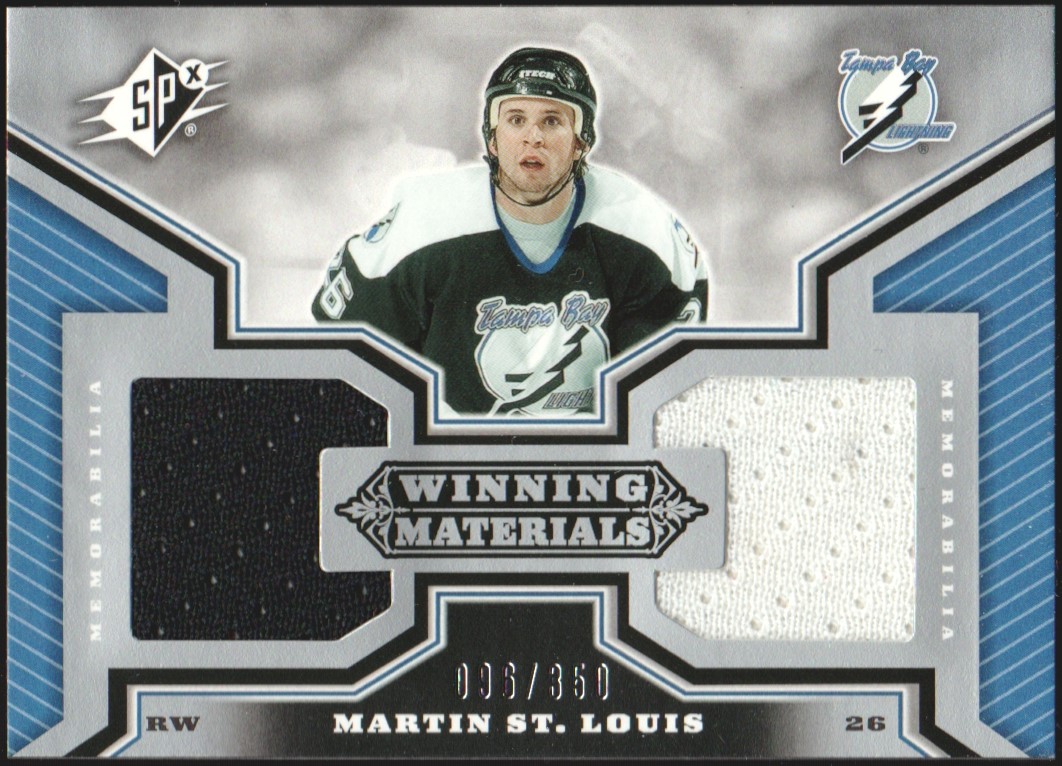 2005-06 SPx Winning Materials #WMSL Martin St. Louis 096/350 (image for) 2005-06 SPx Winning Materials #WMSL Martin St. Louis 096/350
