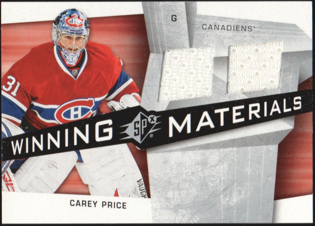 2008-09 SPx Winning Materials #WMCP Carey Price (image for) 2008-09 SPx Winning Materials #WMCP Carey Price