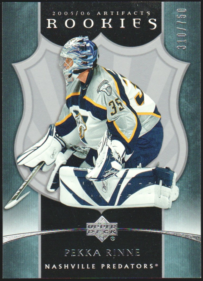 2005-06 Artifacts #295 Pekka Rinne RC 310/750 (image for) 2005-06 Artifacts #295 Pekka Rinne RC 310/750