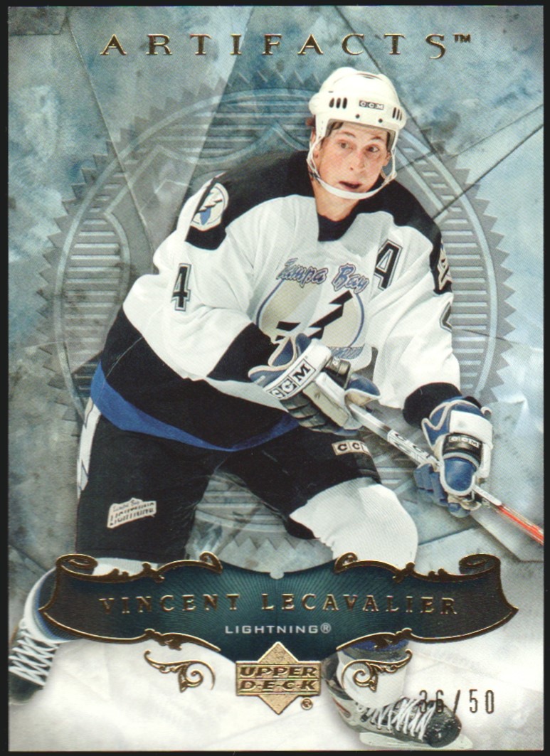 2006-07 Artifacts Gold #12 Vincent Lecavalier 36/50 (image for) 2006-07 Artifacts Gold #12 Vincent Lecavalier 36/50