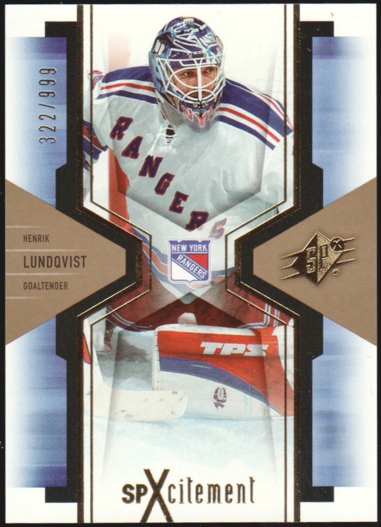 (image for) 2006-07 SPx SPxcitement #X67 Henrik Lundqvist 322/999
