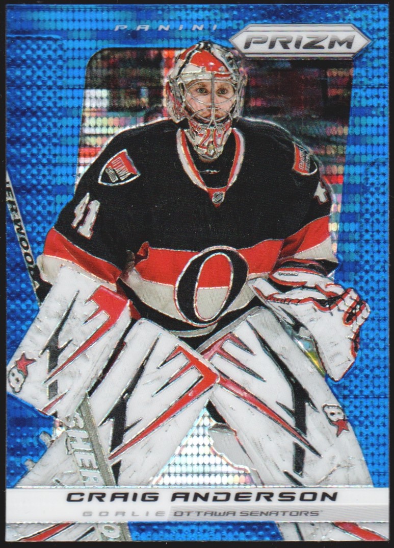 2013-14 Panini Prizm Prizms Blue Pulsar #70 Craig Anderson (image for) 2013-14 Panini Prizm Prizms Blue Pulsar #70 Craig Anderson
