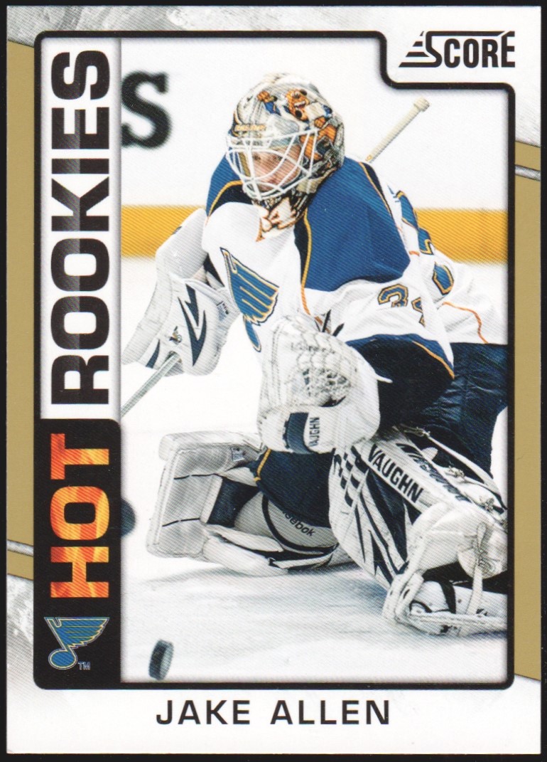 2012-13 Score Gold Rush #544 Jake Allen Hot Rookies (image for) 2012-13 Score Gold Rush #544 Jake Allen Hot Rookies