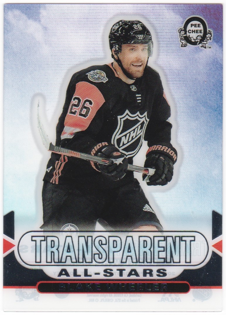 2018-19 OPC Coast to Coast Transparent All Stars #CCA20 Wheeler (image for) 2018-19 OPC Coast to Coast Transparent All Stars #CCA20 Wheeler