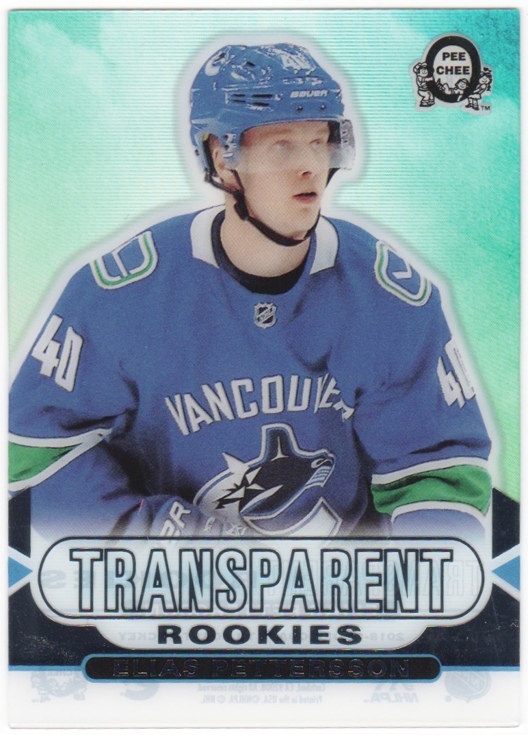 2018-19 OPC Coast to Coast Transparent Rookies #1 E. Pettersson (image for) 2018-19 OPC Coast to Coast Transparent Rookies #1 E. Pettersson