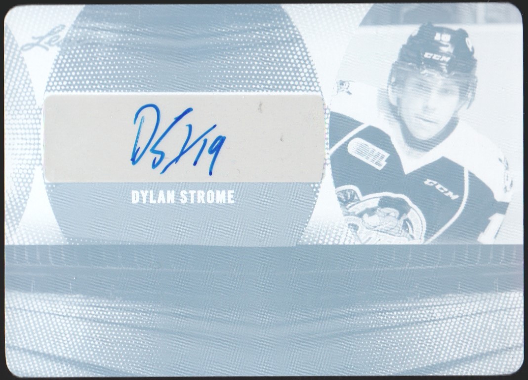 2015-16 Leaf Signature Series Print Plates Black - Dylan Strome (image for) 2015-16 Leaf Signature Series Print Plates Black - Dylan Strome