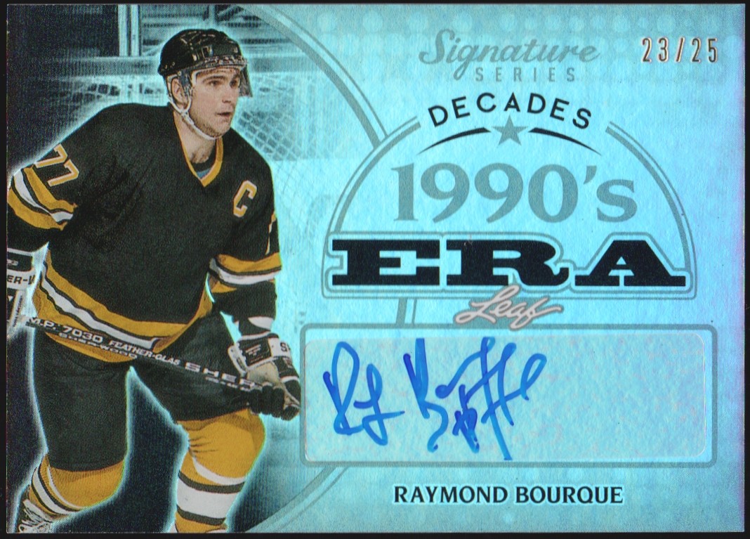 2015-16 Leaf Signature Series Decades Auto Gray #SDRB1 R Bourque (image for) 2015-16 Leaf Signature Series Decades Auto Gray #SDRB1 R Bourque
